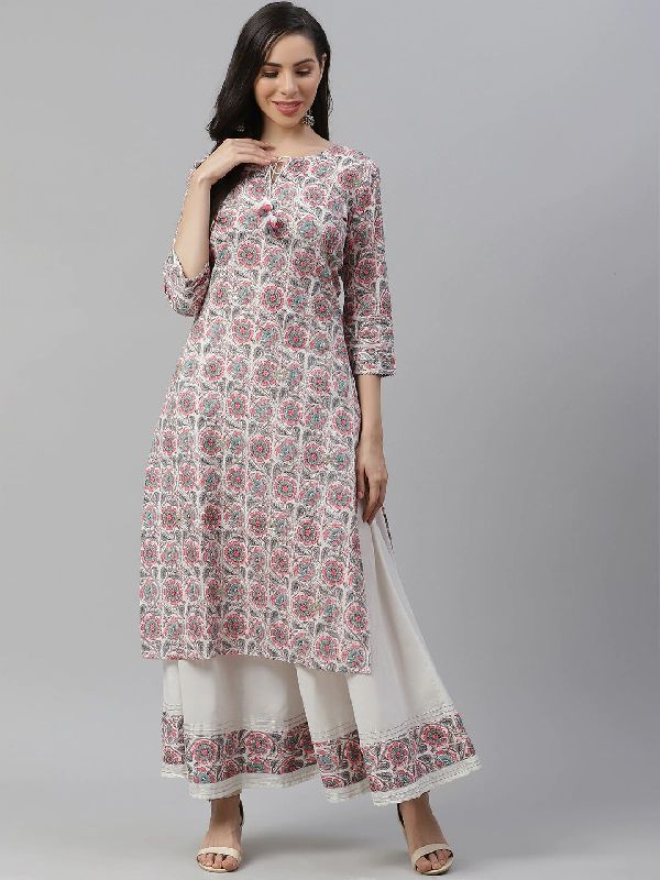 Handwork Kurti With Palazzo Set