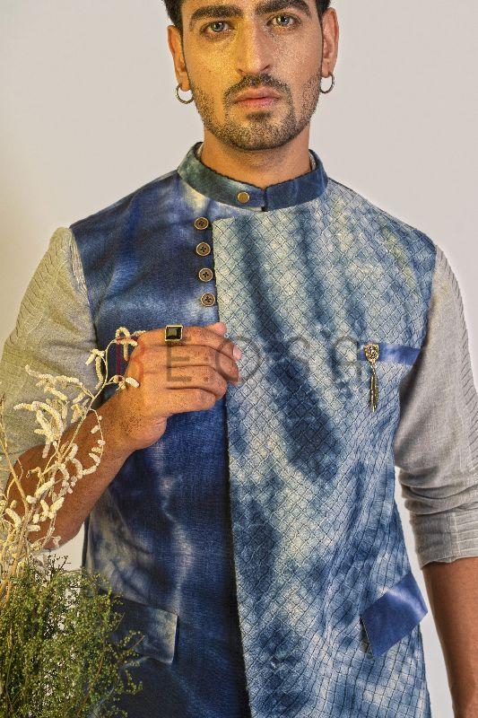 Tie and Dye Nehru Jacket, Gender : Male