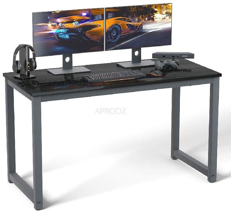 Solid Wood + Steel Mordern Computer Desk, Color : Black, Teak, Walnut, White
