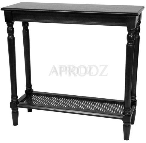 Rectangular Console Table with Cane Work, Color : Black, Cherry, White