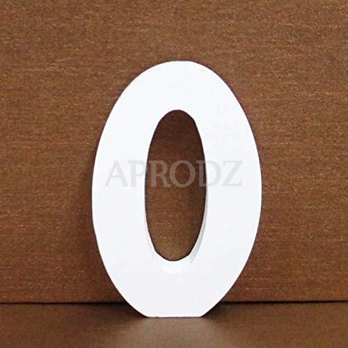 Solid Wood Standing Number Letters, Color : White