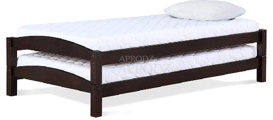 Stackable Twin Size Mango Wood Beds, Color : Espresso