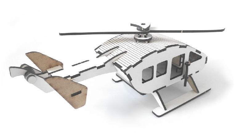 Laser Cut Wooden Toy Helicopter, for Baby Playing, Pattern : Plain
