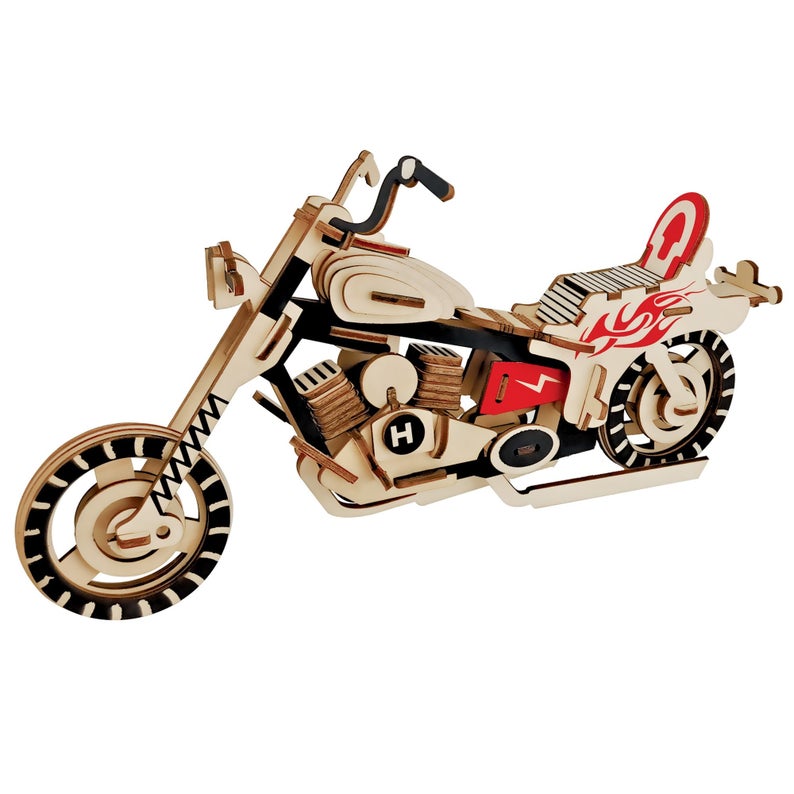 Laser Cut Wooden Toy Motorcycle
