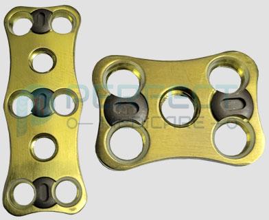 Polished Titanium Cervical Plate, for Surgical, Length : 22mm to 80mm.