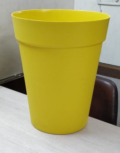 Round Polished Cone Plastic Pots, for Decoration, Pattern : Plain