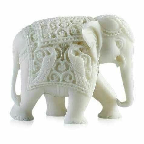Virat Moorti White Marble Elephant Statue