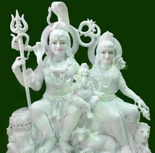 Virat Moorti Marble Gorishankar Statue, Color : White