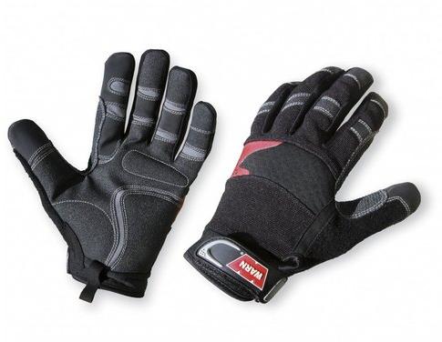 Leather Warn Winching Gloves, Color : Black