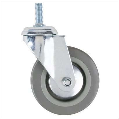 Round Rigid Rubber Caster Wheel, for Tables, Stretcher, Stool, Color : Grey