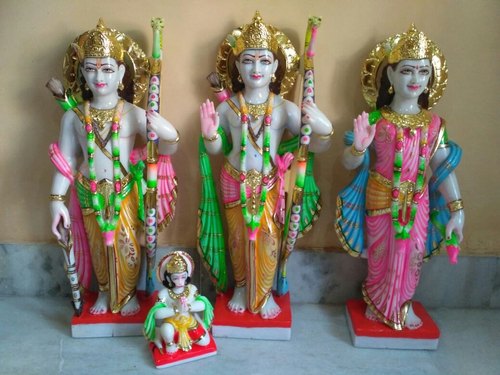 Marble Ram Darbar Statue, for Temple, Workship, Size : 24 Inch ( Height)