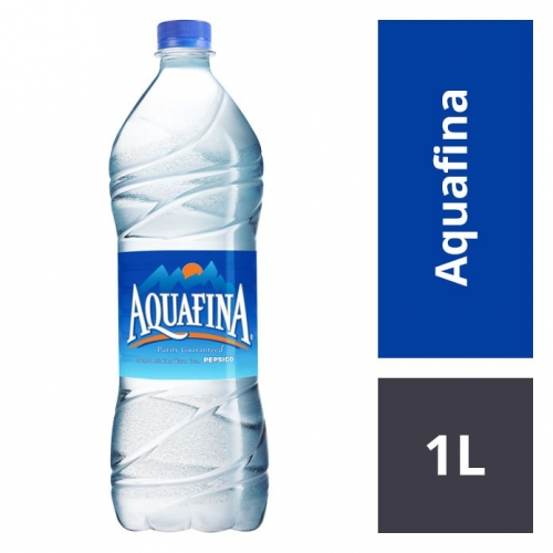Aquafina Purified Bottled Drinking Water, 1 Liter Bottle x 6