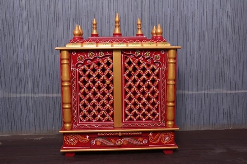 Kavya Arts Antique Wooden Temple, for Home