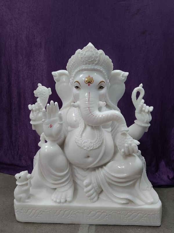 Marble Lord Ganesha White Statue