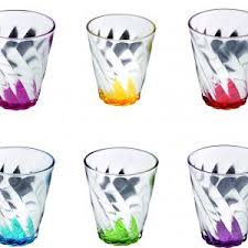 Seven Seas Rainbow Drinking Glasses, Capacity : 200ml