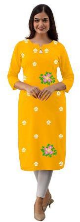 Cotton Ladies Embroidered Kurtis, Occasion : Party Wear