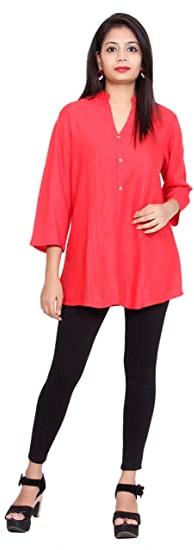 Plain Cotton Ladies Tunic Kurtis, Technics : Machine Made