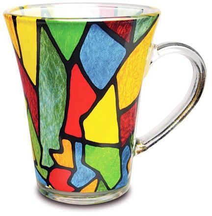 Glass Mosaic Coffee Mug, Color : Multicolor