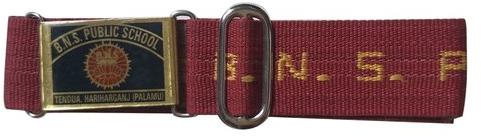 Nylon Brass School Uniform Belt, Color : Red