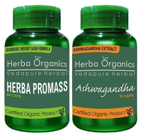 Herba Promass Ashwagandha Capsules, Packaging Type : Bottle
