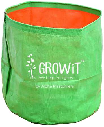 Plain HDPE Grow Bags, Color : Green, White