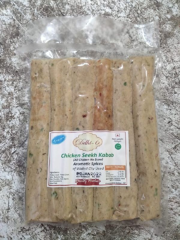 Frozen Chicken Seekh Kabab, for Cooking, Hotel, Restaurant, Packaging Type : vaccum packed
