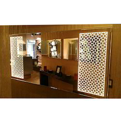 CRYSTAL Glass LED Bathroom Mirror, Size : 500 x 700 mm
