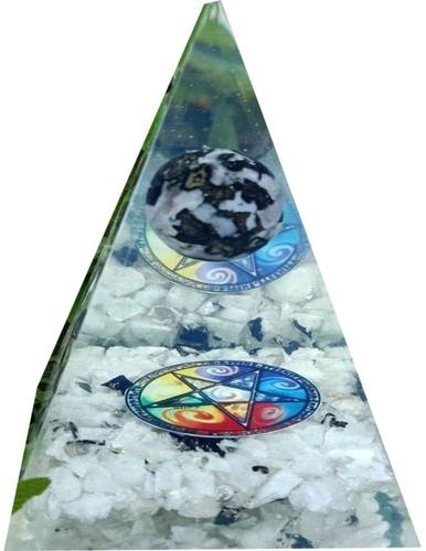 Rainbow Tourmaline Orgonite Pyramid, Color : Multi Color