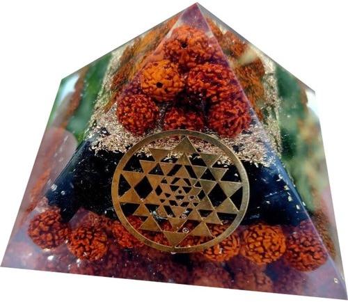 Rudraksh Tourmaline Orgonite Pyramid, Color : Multi Color at Rs 175 ...