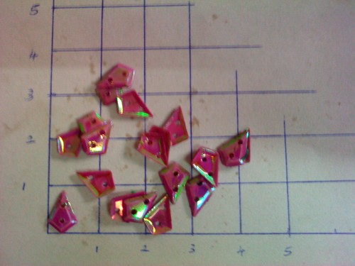 Plastic Emerald Cut Sequins, for Embroidery, Craft