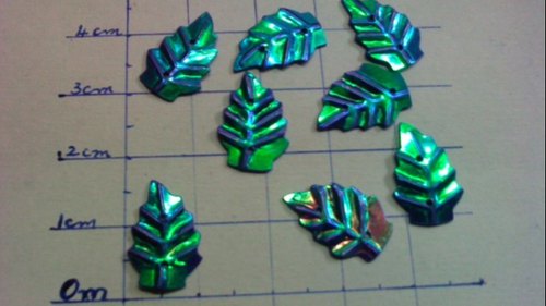 PVC Serrate Leaf Sequins, for Hand Embroidery
