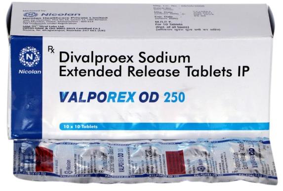  Valporex OD 250 Tablets, for Manufacturing Units, Certification : ISI Certified