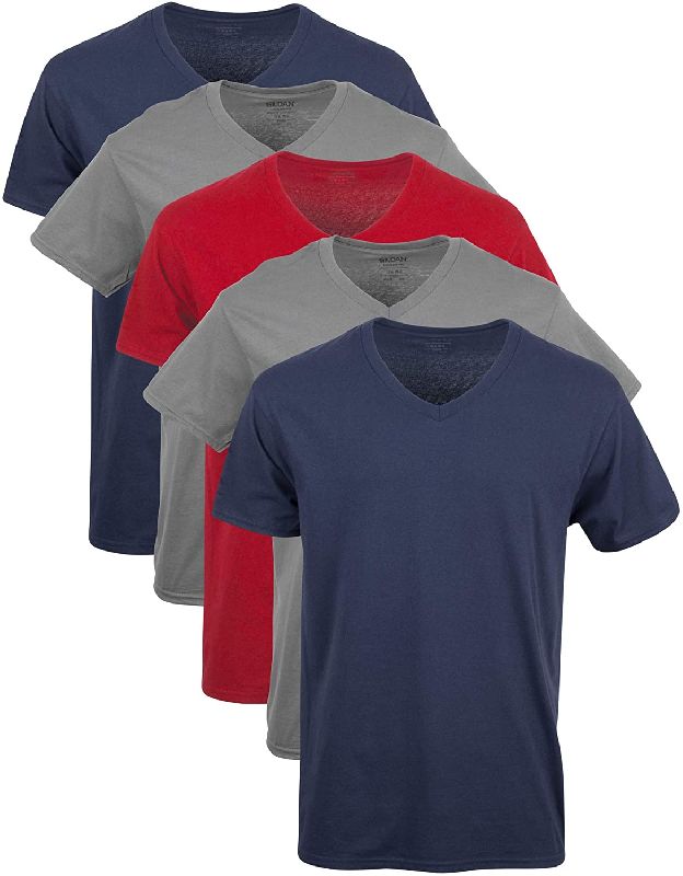 Plain Cotton Mens V Neck T-shirts, Feature : Comfortable, Easily Washable