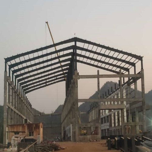Steel Prefabricated Industrial Structure, Color : Silver