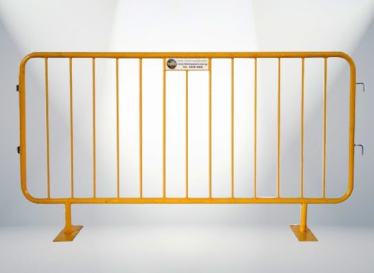 Crowd Control Steel Barricade, Color : Yellow