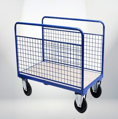 Manual Metal PWP 240 Cage Trolley, for Handling Heavy Weights, Shape : Rectangular