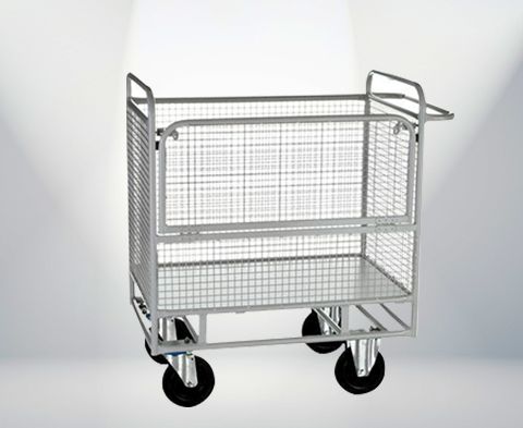Manual Powder Coated Metal PWP 250 Cage Trolley, for Handling Heavy Weights