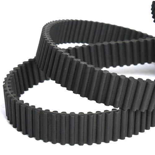 Rubber Double Sided Timing Belts, Color : Black