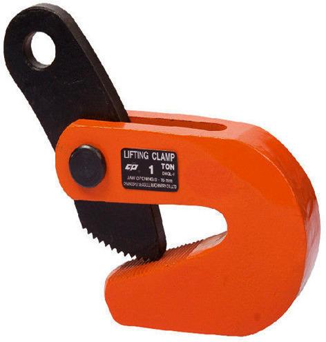 Steel Horizontal Plate Lifting Clamps, Color : ORANGE