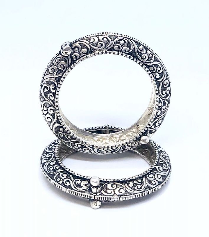 Antique Silver Oxidized Bangles