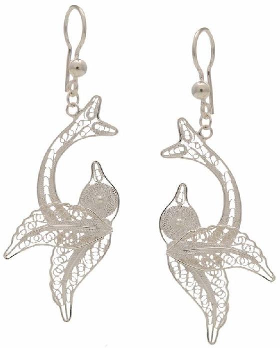 Filigree Fish hanging Earring