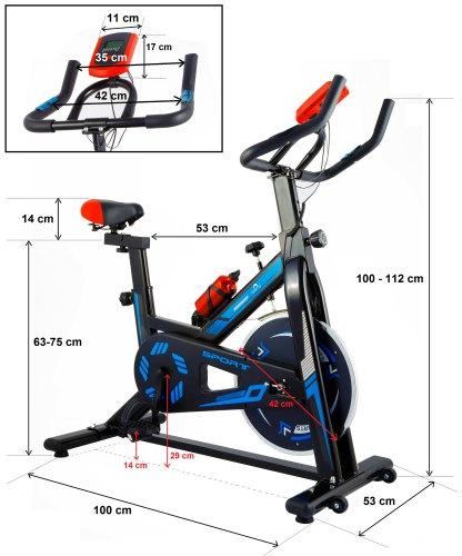 Dolphy premium refined steel Exercise Cycle, Color : Black red