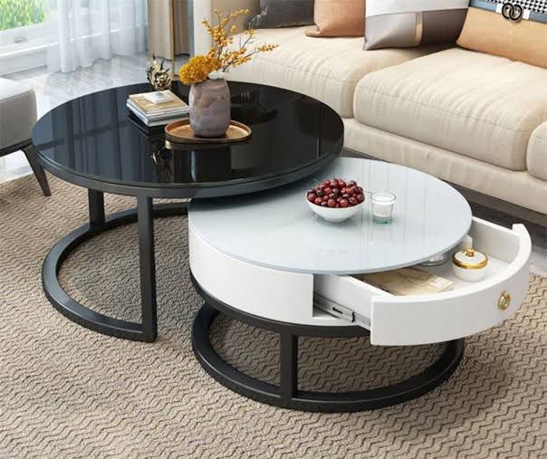 Polished Glass Round Coffee Table, for Garden, Home, Hotel, Restaurant, Style : Contemproray, Modern