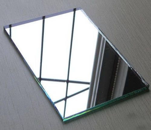 KOUSAR TOUGHENED Polished Plain Mirror Glass, for Home.Hotel, Office, Restaurant, Size : 16x12inch, 18x14