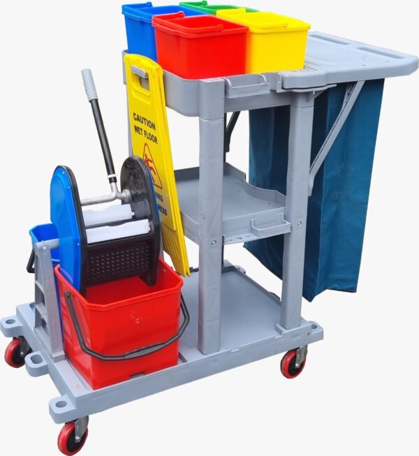 JANITOR CART, Color : Grey, Black