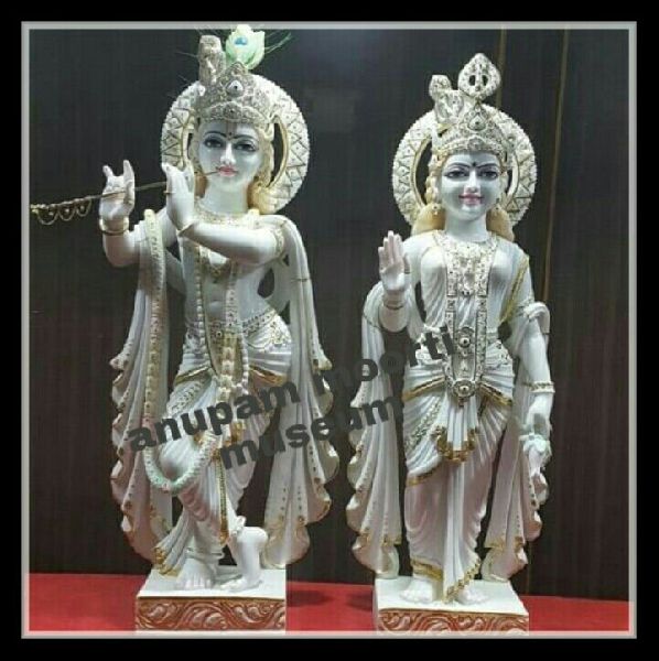 Radha Krishna Marble Statue