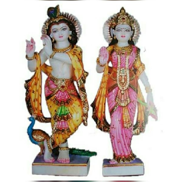 Radha Krishna Marble Statue