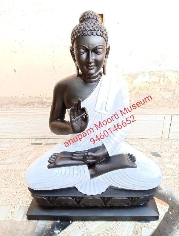 Multicolors Marble Black Buddha Statue, for Garden, Home, Office, Shop, Size : Multisizes