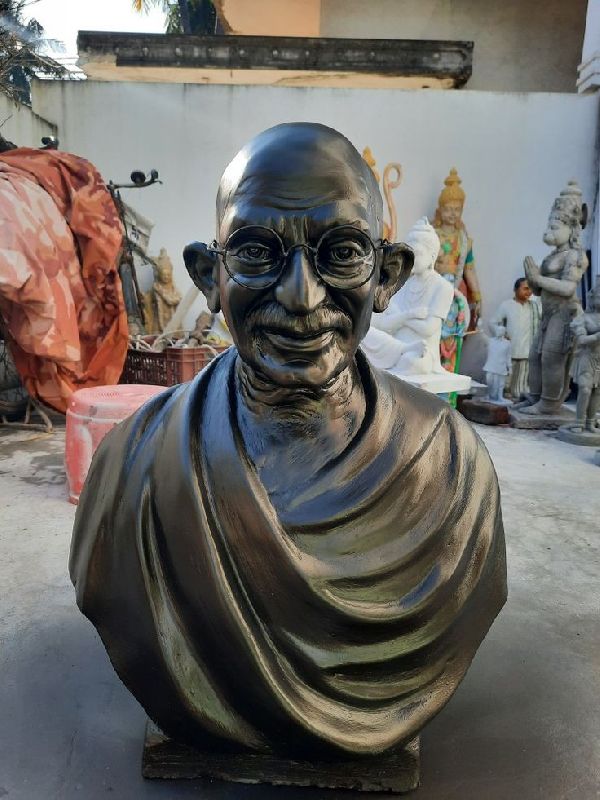 White Polished Marble Mahatma Gandhi Statue, for Garden, Office, Size : Standard