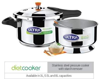 Diet Pressure Cooker, Capacity : 3L, 5.5L, 8L